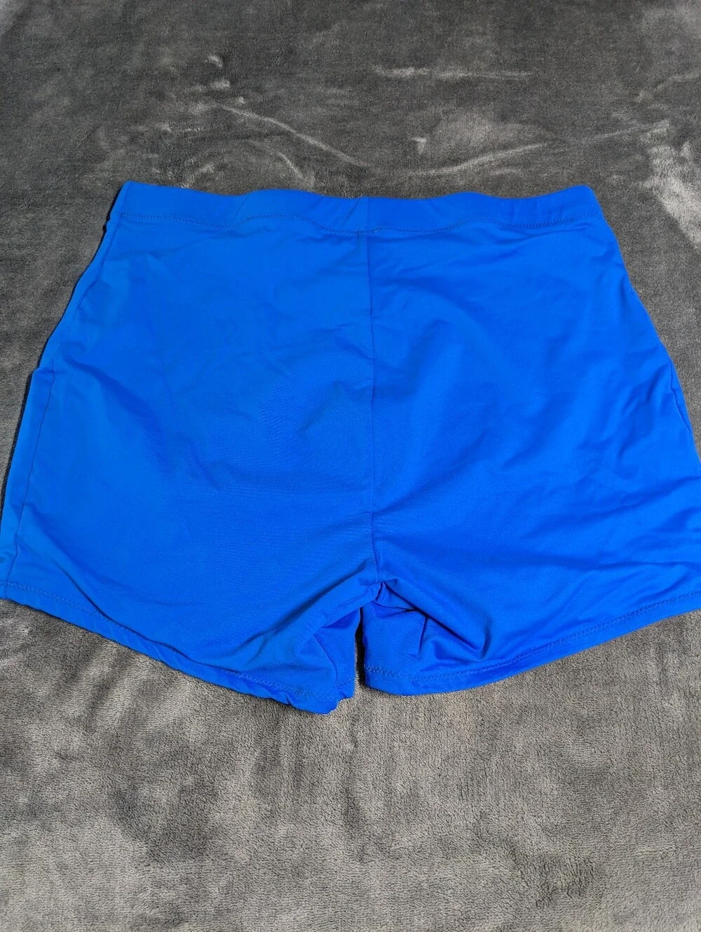 Skims Sporty Zipper Swim Shorts In Cobalt Blue - Size XL